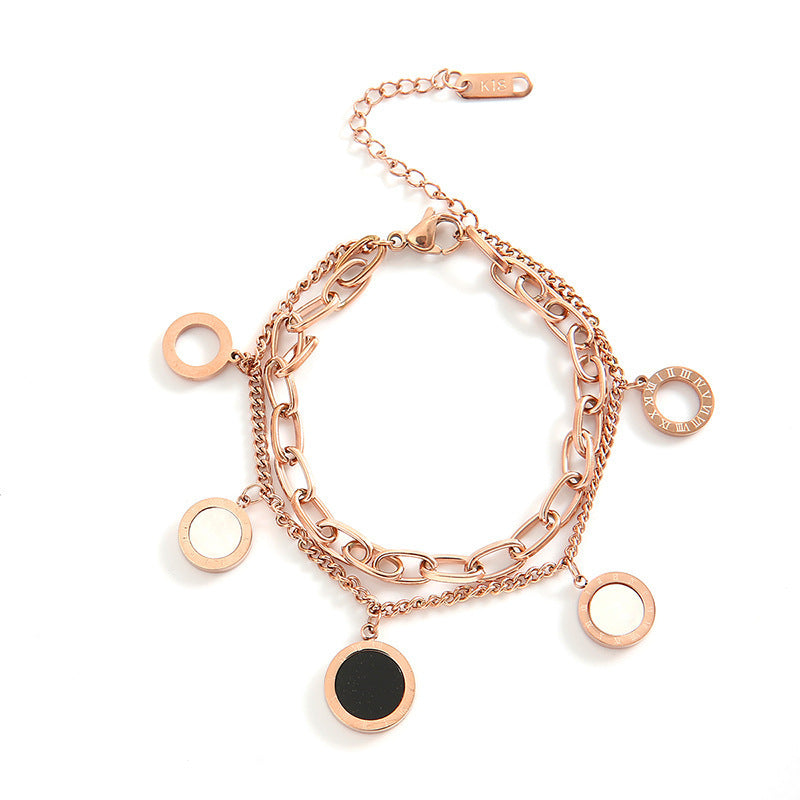 Women's Commuter Titanium Steel Light Luxury Couple Bracelets
