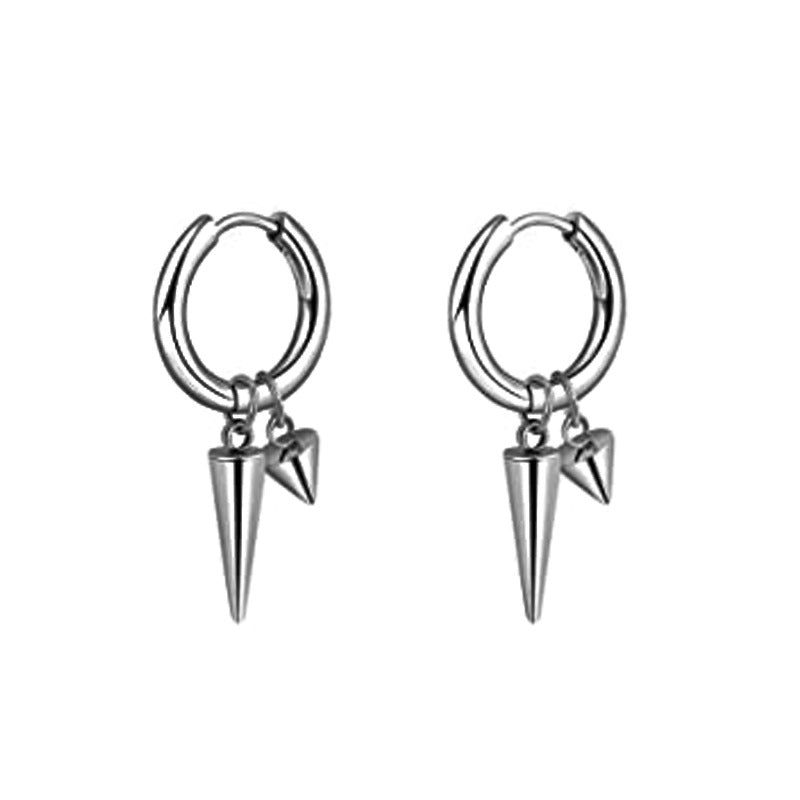 Women's & Men's Titanium Steel Ear Clips Pierced Fashion Korean Style Personalized Rings