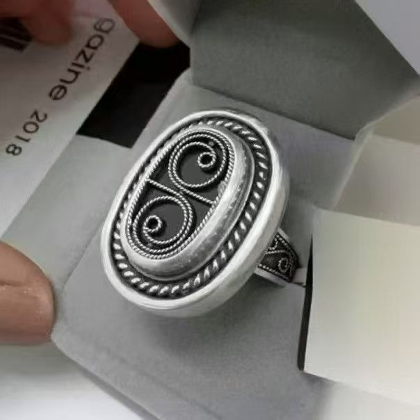 Kazakh Element Open Ethnic Style Simple Niche Index Ring