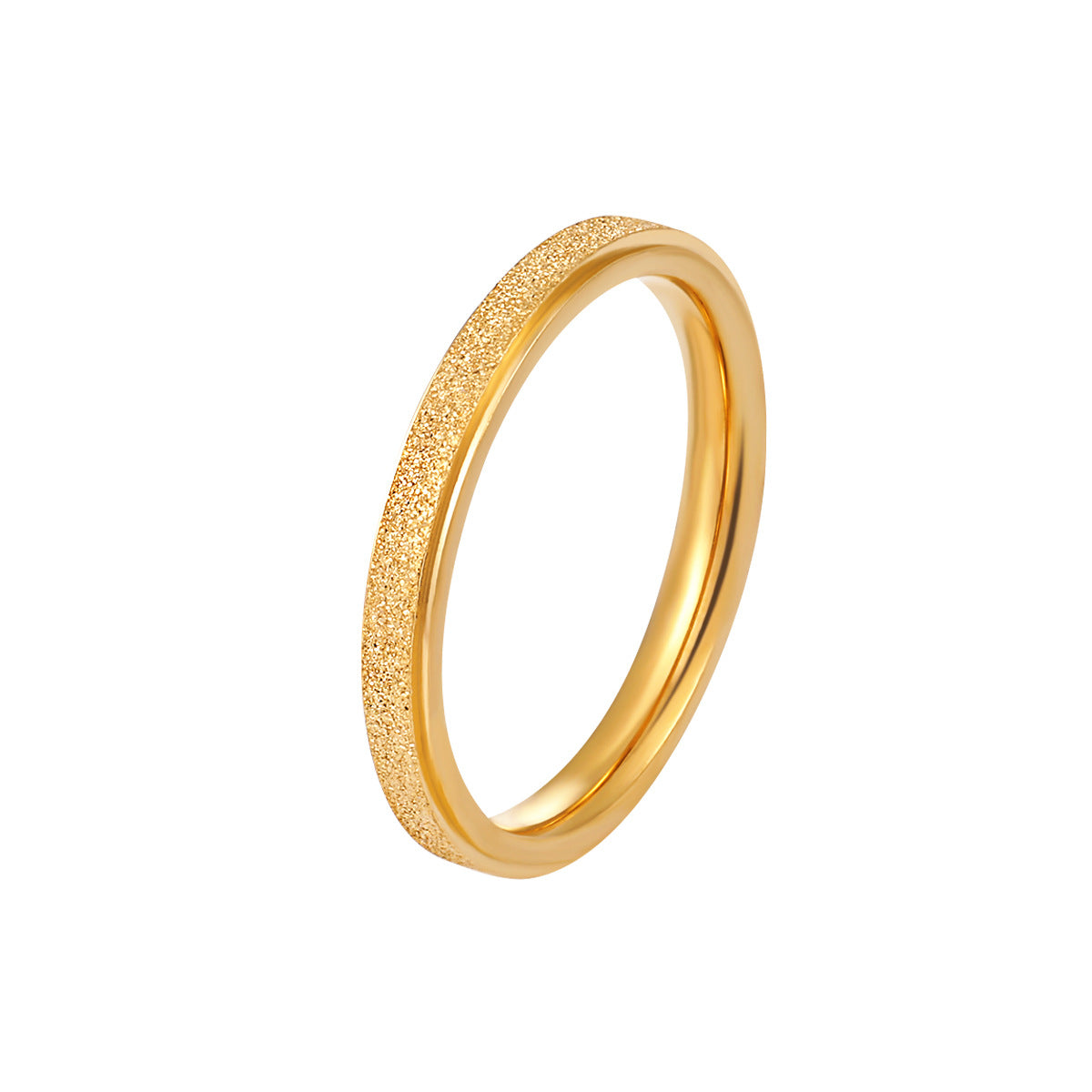 Design Simple Frosted Female Fashion Personality Gold-plated Rings