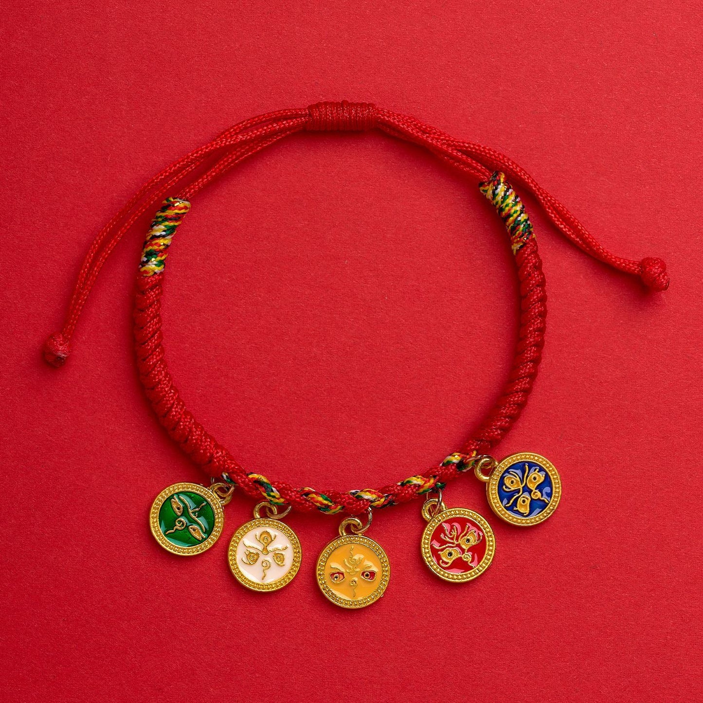 Gods Of Wealth Hand-woven Peach Blossom Knot Carrying Strap Original Bracelets
