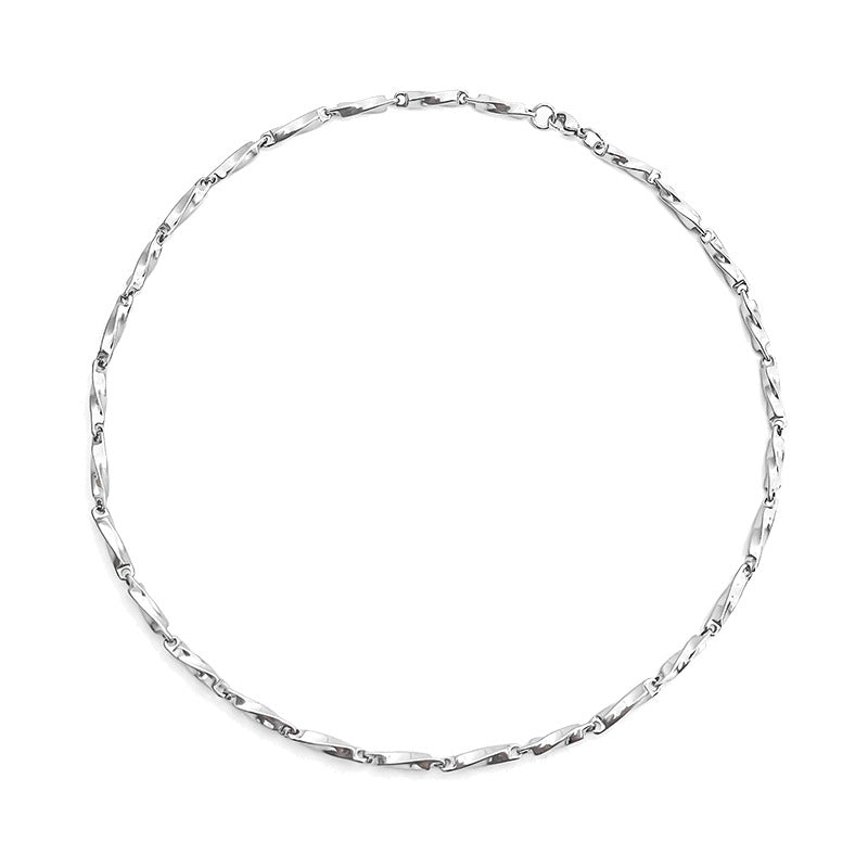 Men's Pu Titanium Steel Simple High-grade Sense Boys Chain Trendy Necklaces