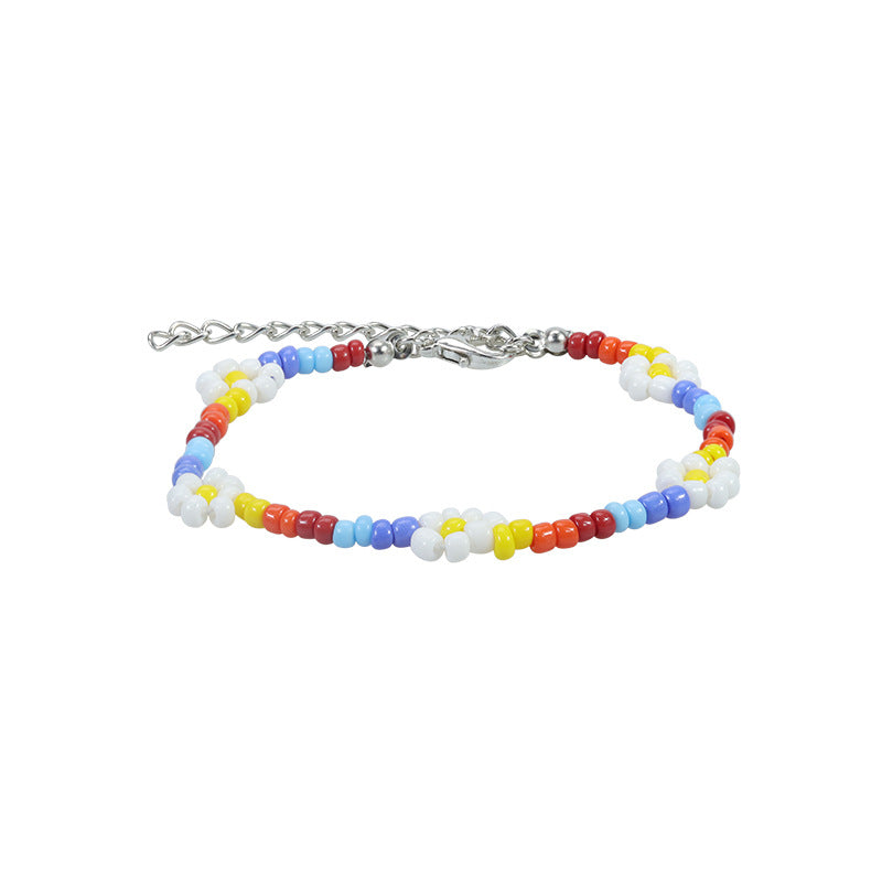 Waterproof Wax Line Woven Butterfly Sunflower Bracelets