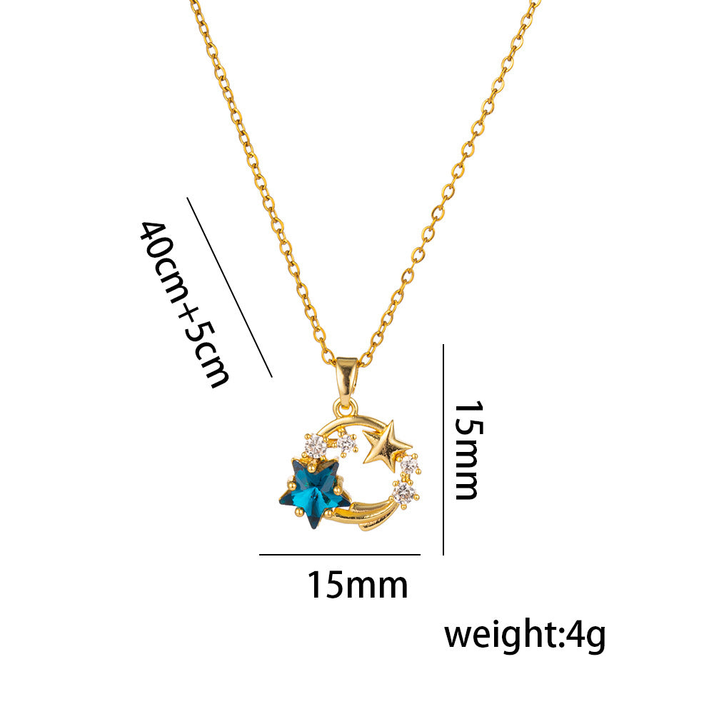 Sky Female Fashion Personality High Sense Clavicle Necklaces