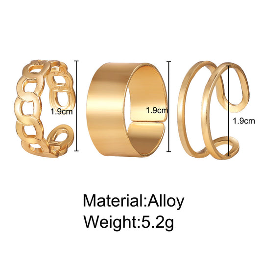 Style Personality Wide Face Switchable Index Finger Rings