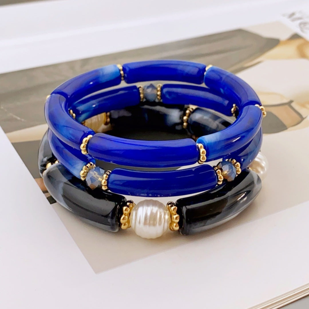 Fashion Simple Acrylic Beaded Ladies Elbow Bracelets