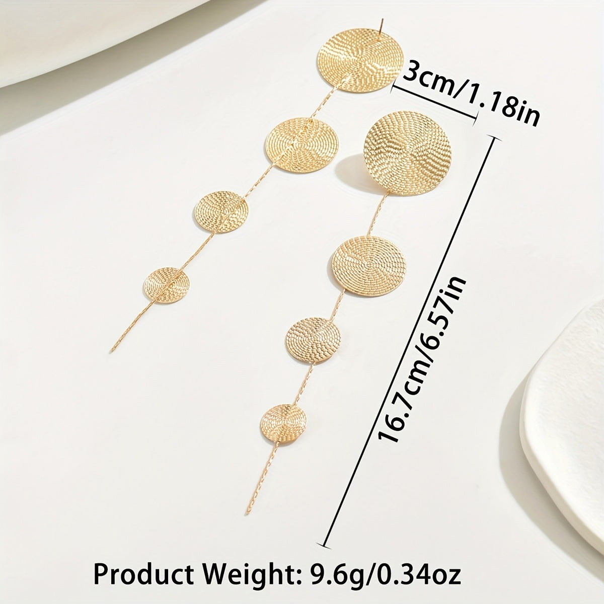 Exaggerated Personalized Fashion Trending Round Piece Eardrop Rings