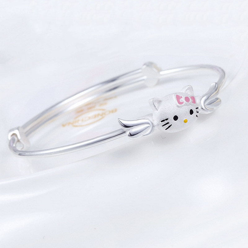 Women's & Children's Korean Style Cartoon Cat Solid Push-pull Bracelets