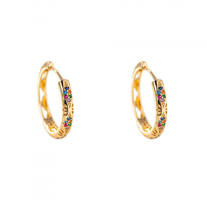 Inlaid Zircon Diamond Earclip Hip Hop Ear Buckle