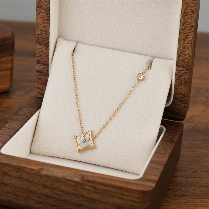 Titanium Steel Female Niche Simple Temperament Clavicle Pendants