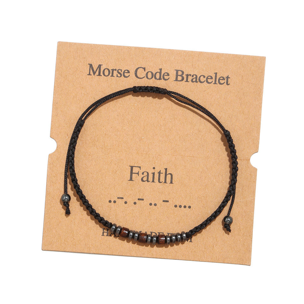 Woven Moss Password Letter Number Couple Bracelets