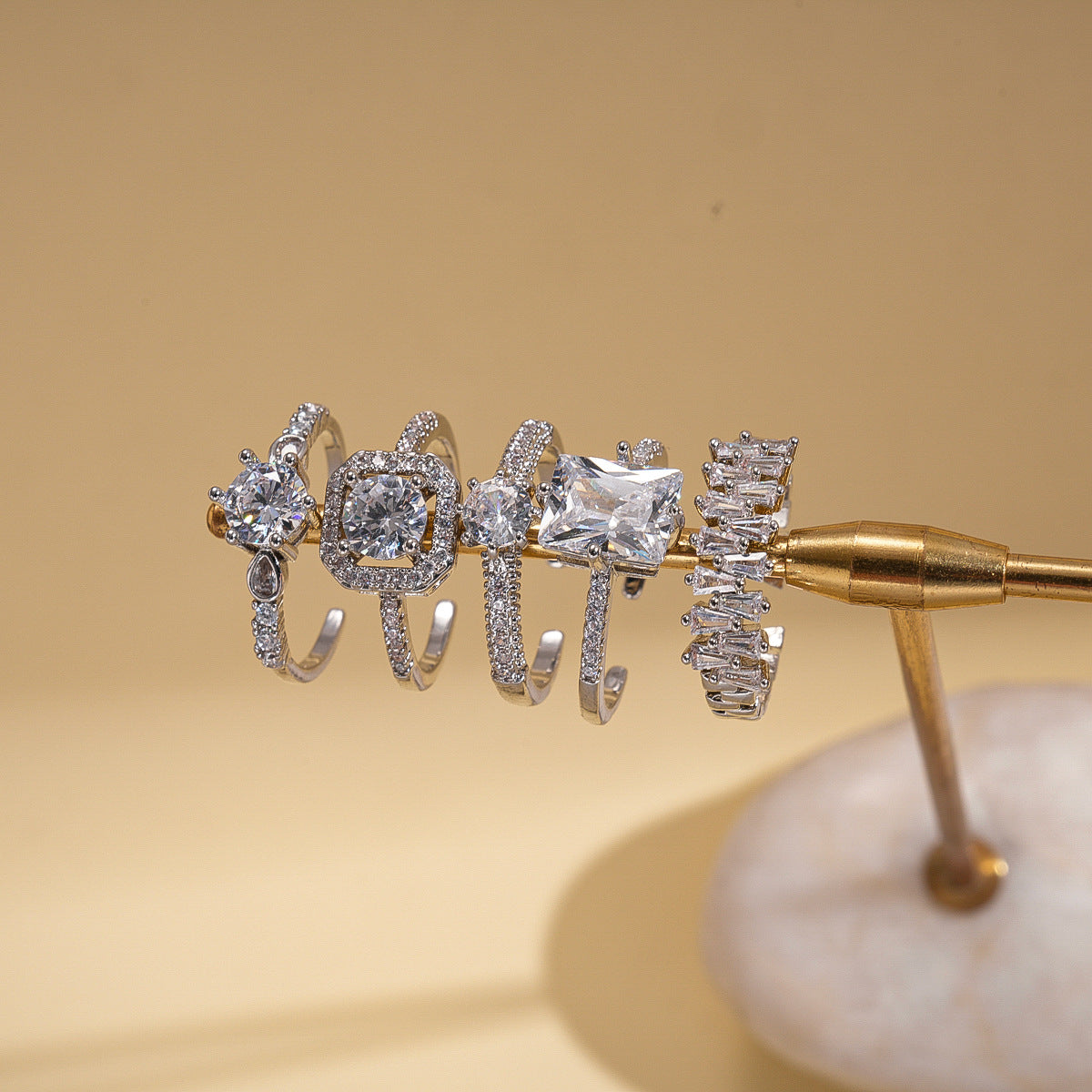 Rose Flower Love Pearl Light Luxury High Sense Ring