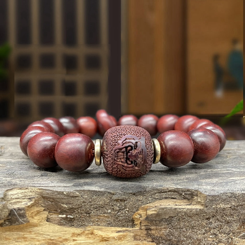 Women's & Men's Root White Jade Lotus Rosary Seed Scenic Bracelets