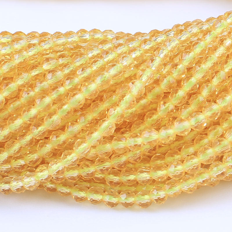 Transparent Glass Surface Cutting Beads Handmade Jewelry Accessories