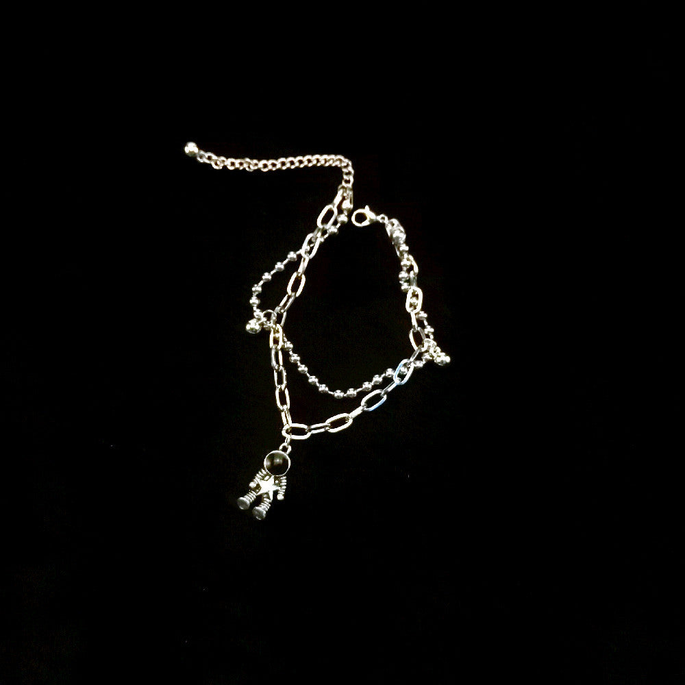 Hop Lucky Tree Retro Titanium Steel Cross Bracelet