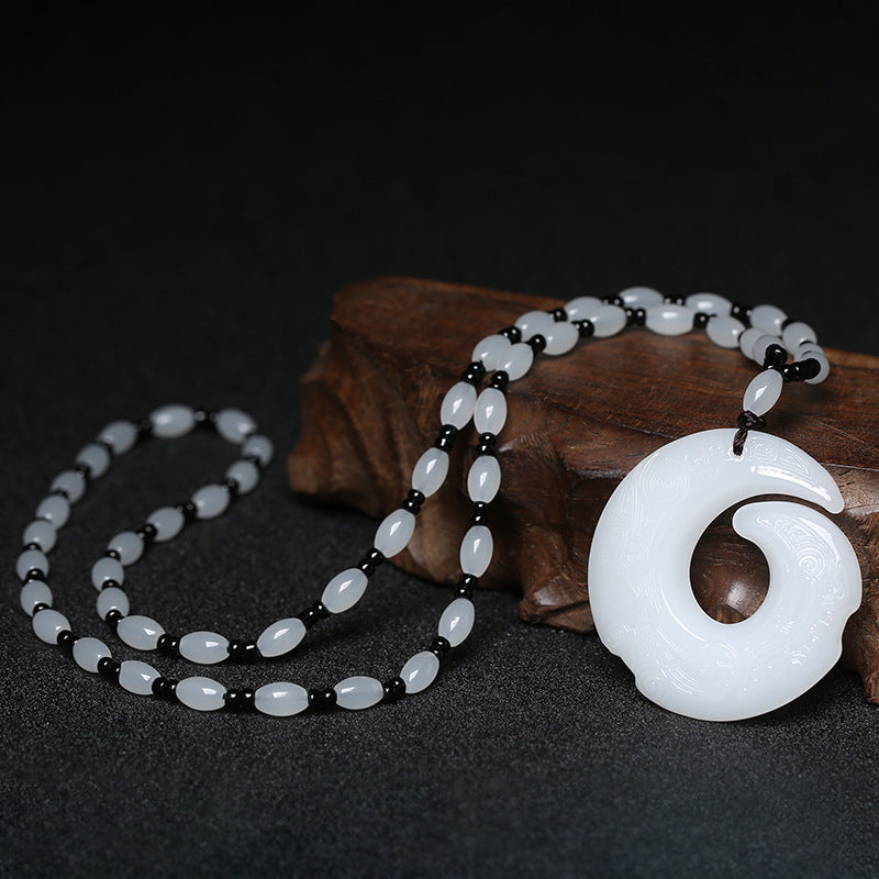 Women's & Men's Jade Good Luck Comes Safety Buckle Pendants