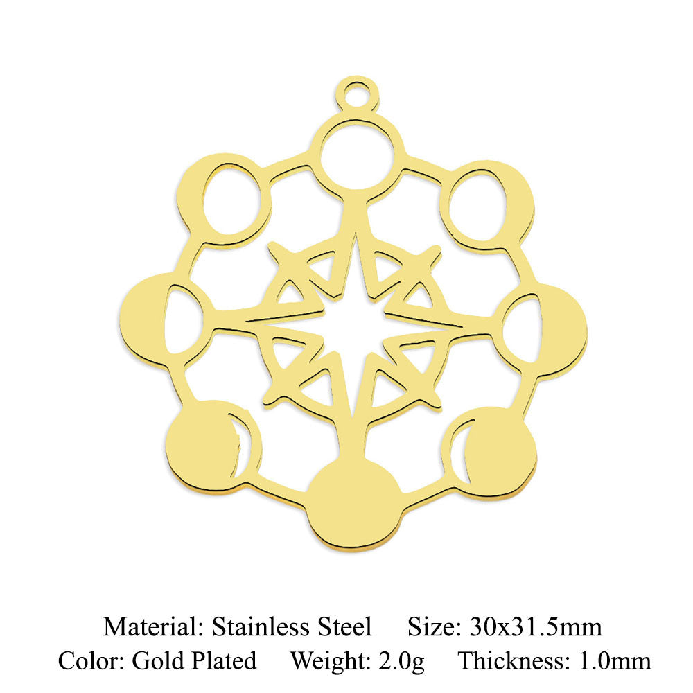 Titanium Steel Planet Ornament Accessories Geometric Pendants