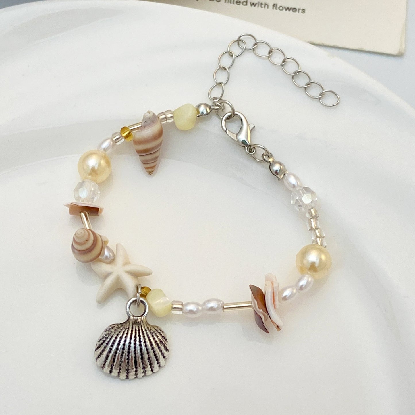 Retro Purple Imitation Pearl High Sense Design Bracelet