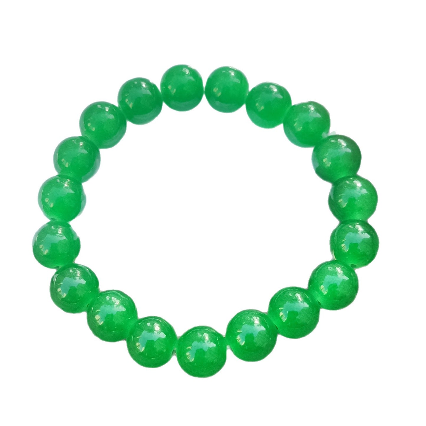 Women's High Ice Green Chalcedony Round Beads Imitation Jade Light Luxury Bracelets