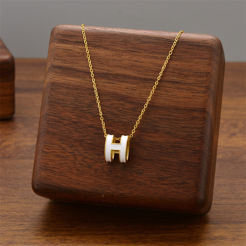 Titanium Steel Female Niche Simple Temperament Clavicle Pendants