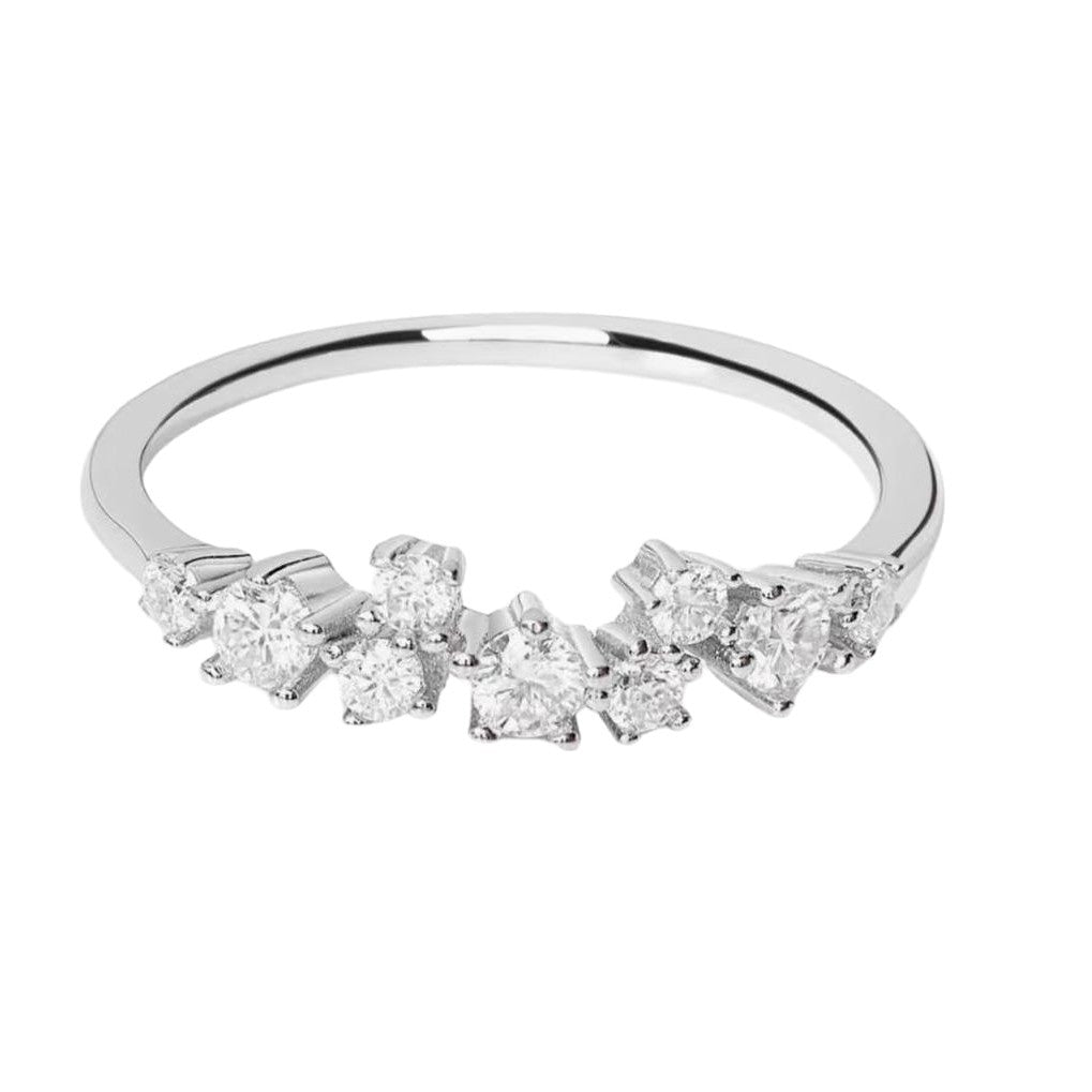 Row Diamond Minority Fashion Exquisite Versatile Rings