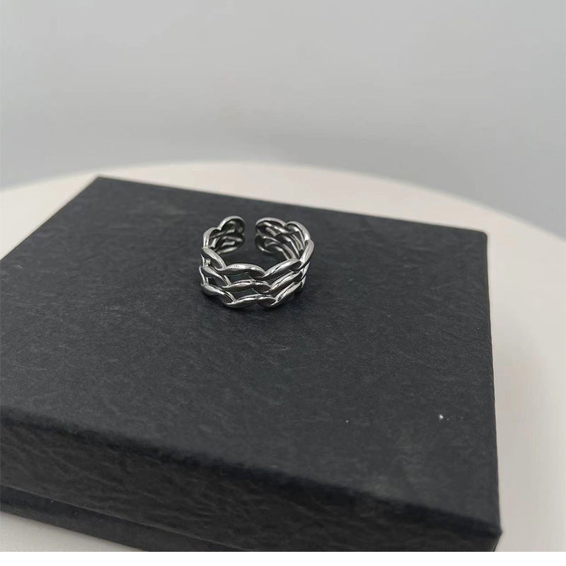 Stainless Steel Personality Advanced Opening Adjustable Rings