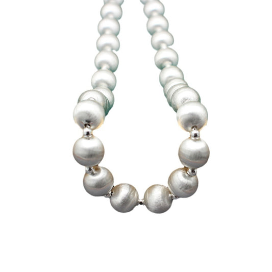 Brushed Ball Sier Jewelry Low-key Luxury Necklaces