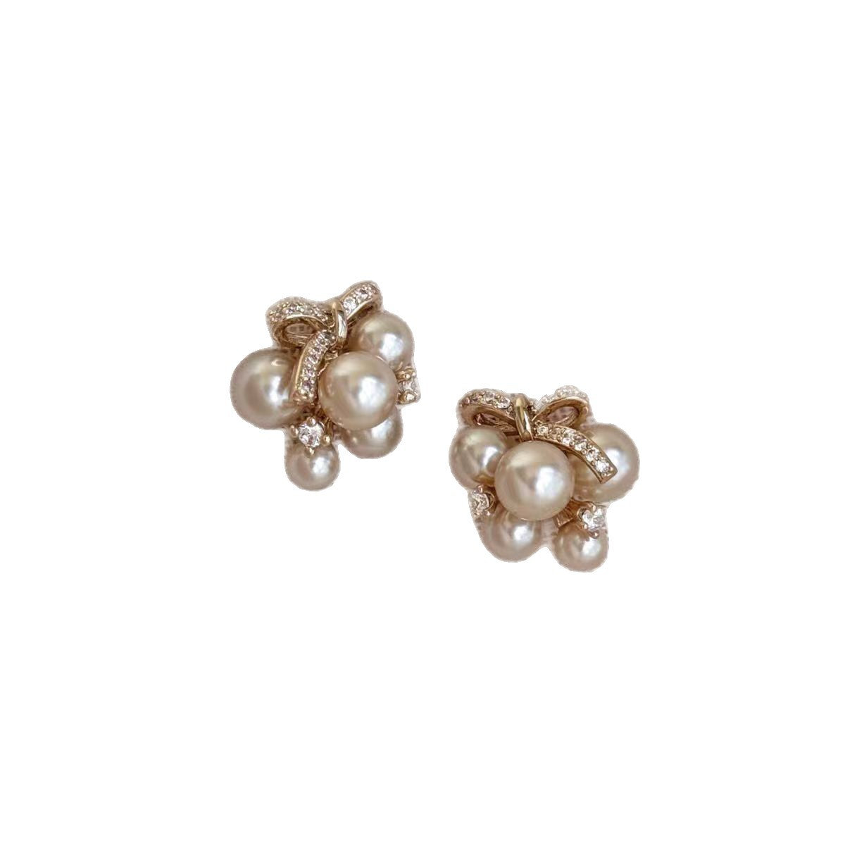 Beads Sweet Dream French Mosquito Coil Ear Clip Earrings