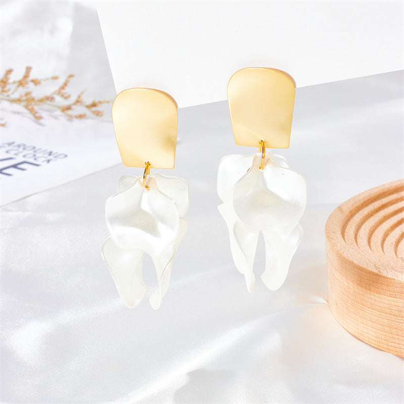 Women's Korean Style Fashionable Temperament Petal Leaf Rings