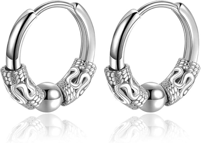 Tassel Dragon Pattern Circle Totem Retro Trendy High Sense Ear Rings