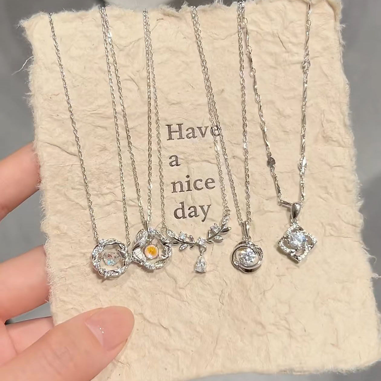 Ocean Heart Female With Hearts Clavicle Chain Necklace