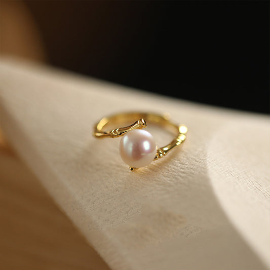 Pearl Female Light Luxury Minority Design Fashion Style Exquisite Refined Rings