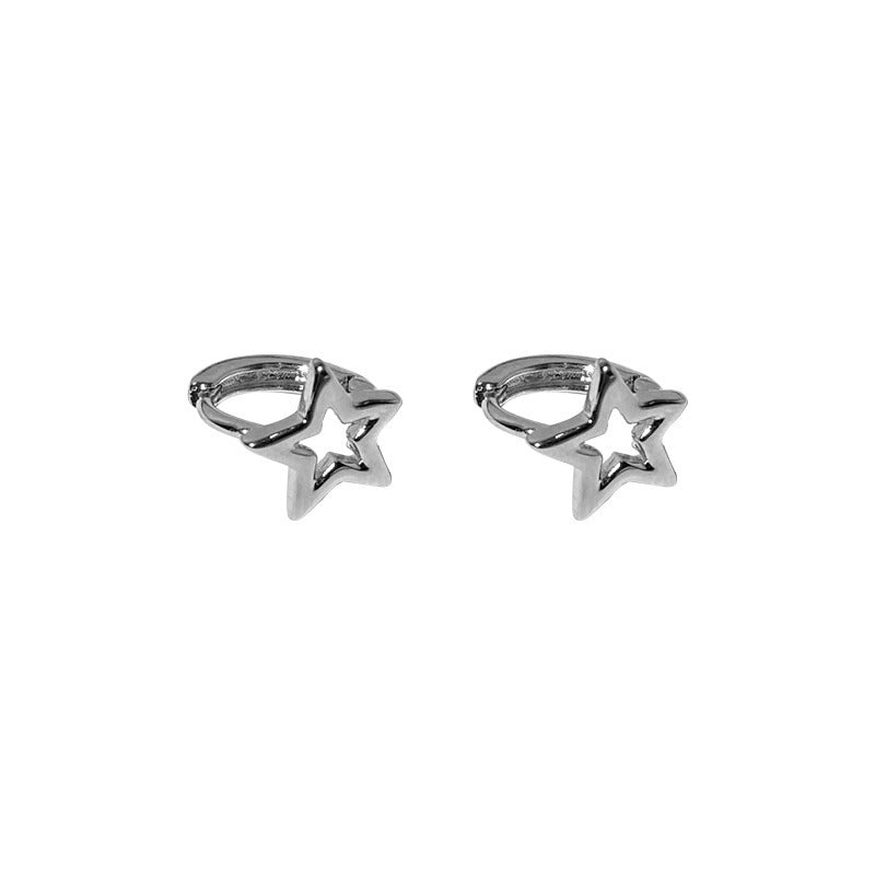 Women's Star High-grade Temperament Auricular Needle Design Clip Rings