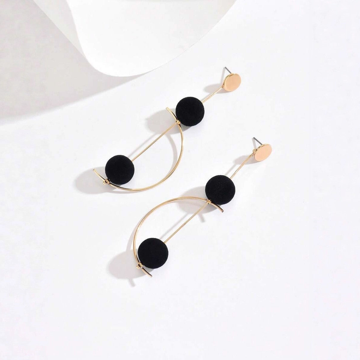 Minimalist Round Long Tassel Niche High-grade Exquisite Earrings