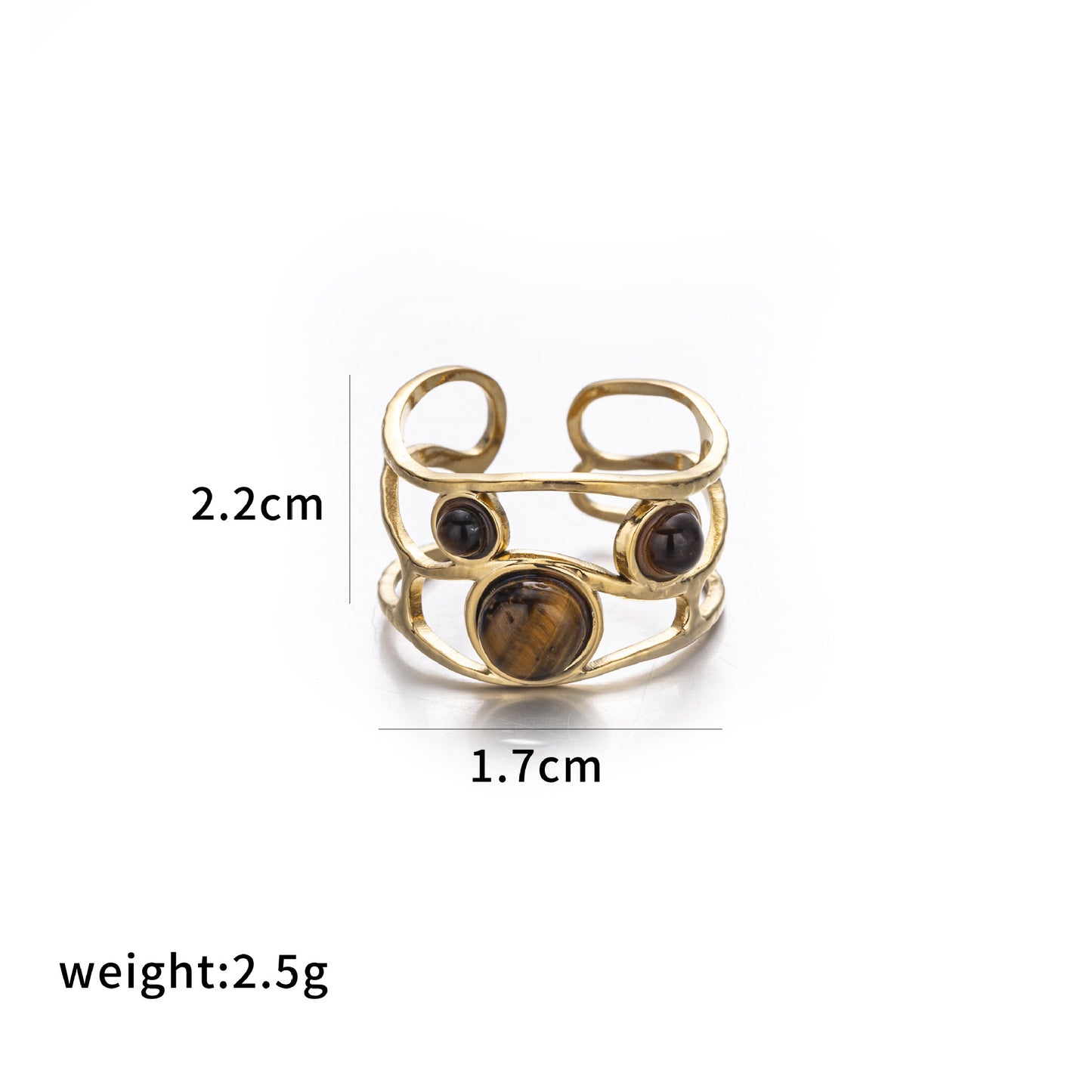 Wind Golden Stainless Steel High-grade Open Rings