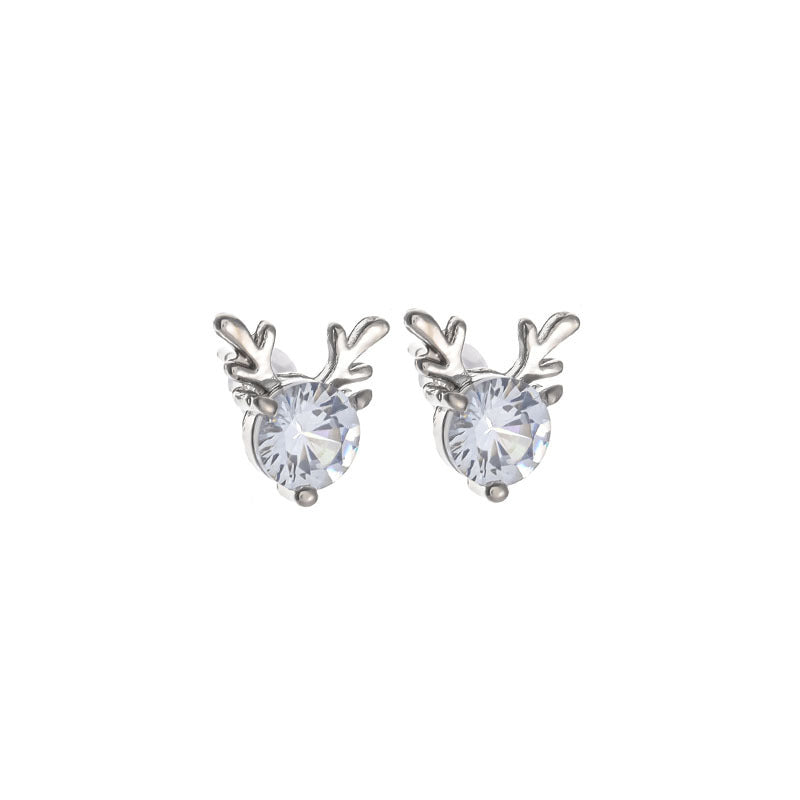 Has Your Ear Sweet Mori Simple Little Dear Antlers Deer Stud Earrings