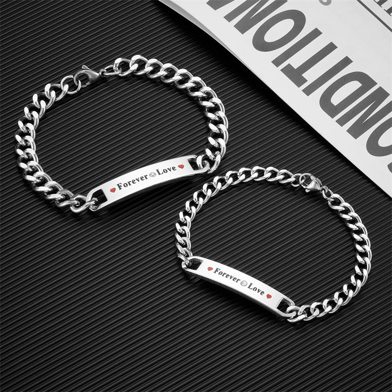 Men's Medical Logo Titanium Steel Simple Stylish Bracelets