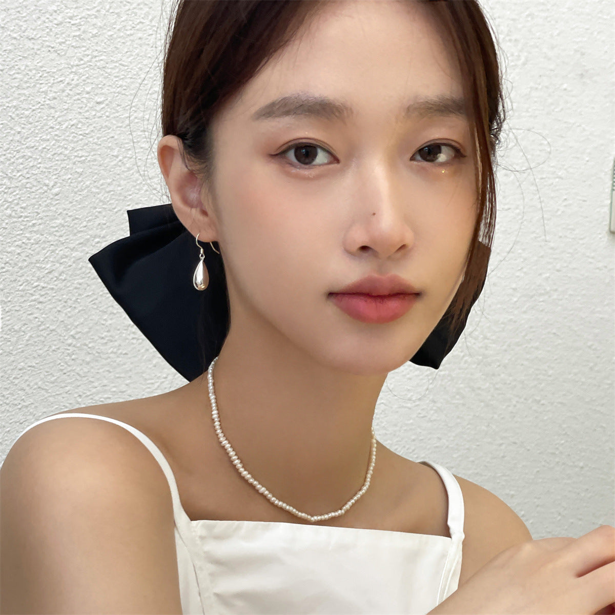 Drop Eardrops Niche Bag Sier Needle High-grade Stud Earrings