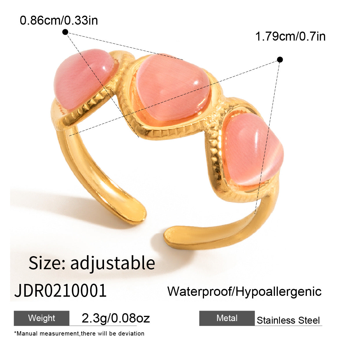 Diamond Light Luxury High-grade Titanium Jewellery Ring
