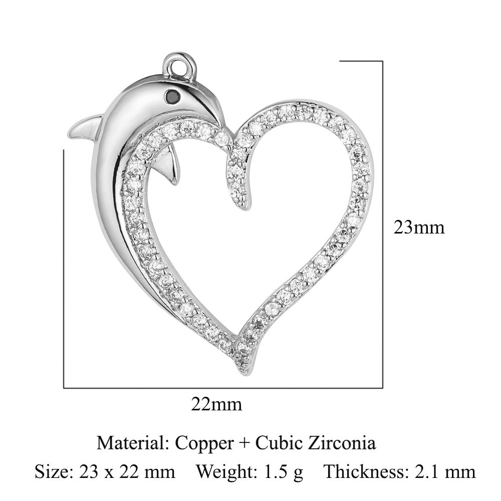 Boy Butterfly Love Copper Zircon Ornament Accessories Pendants