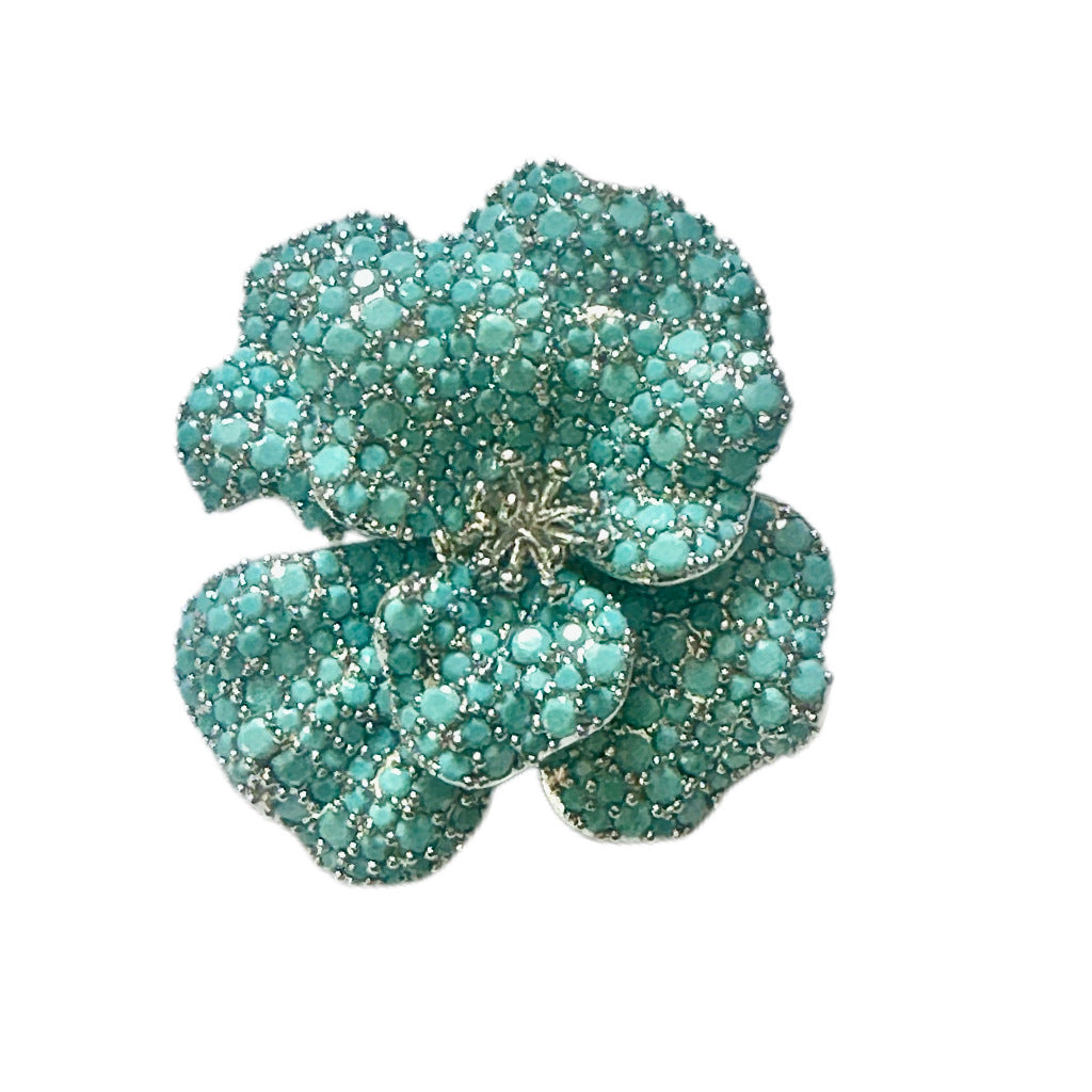 Women's Luxury Copper Inlaid Zircon Exquisite Temperament Brooches