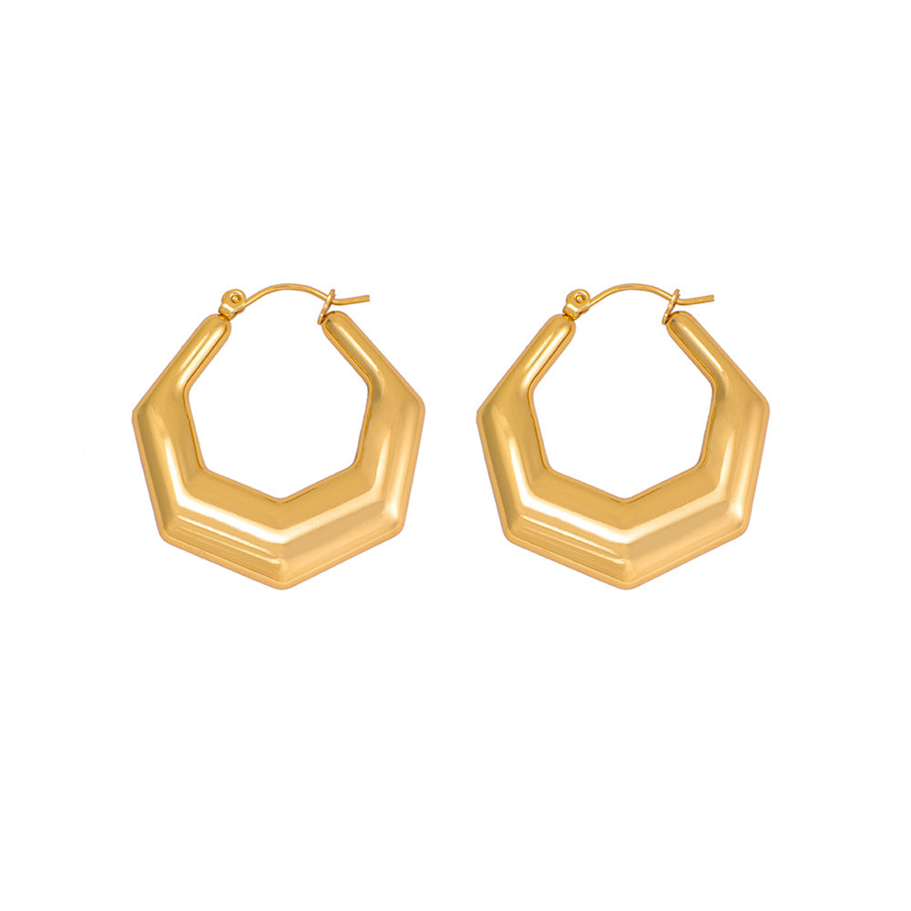 Women's Shaped Tube Style Light Luxury Fashion Simple Luxurious Earrings