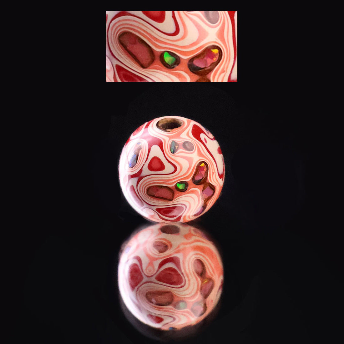 Paint Beads Opal Loose Wooden Beaded Rosewood Embryo Single Bracelets
