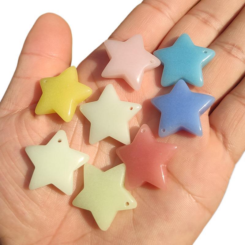 Five-pointed Star Color Fluorescent Small Safe Pendants