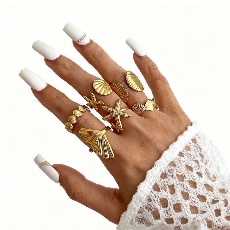Hand Vintage Metal Geometry Irregular Diamond Ring