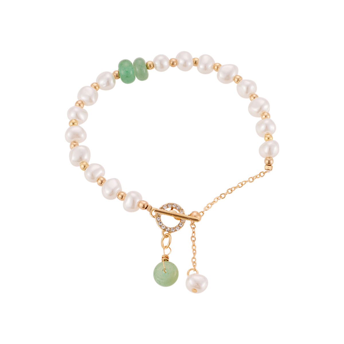 Women's Baroque Irregular Imitation Pearl Safety Buckle Style Simple Temperament Female Bracelet