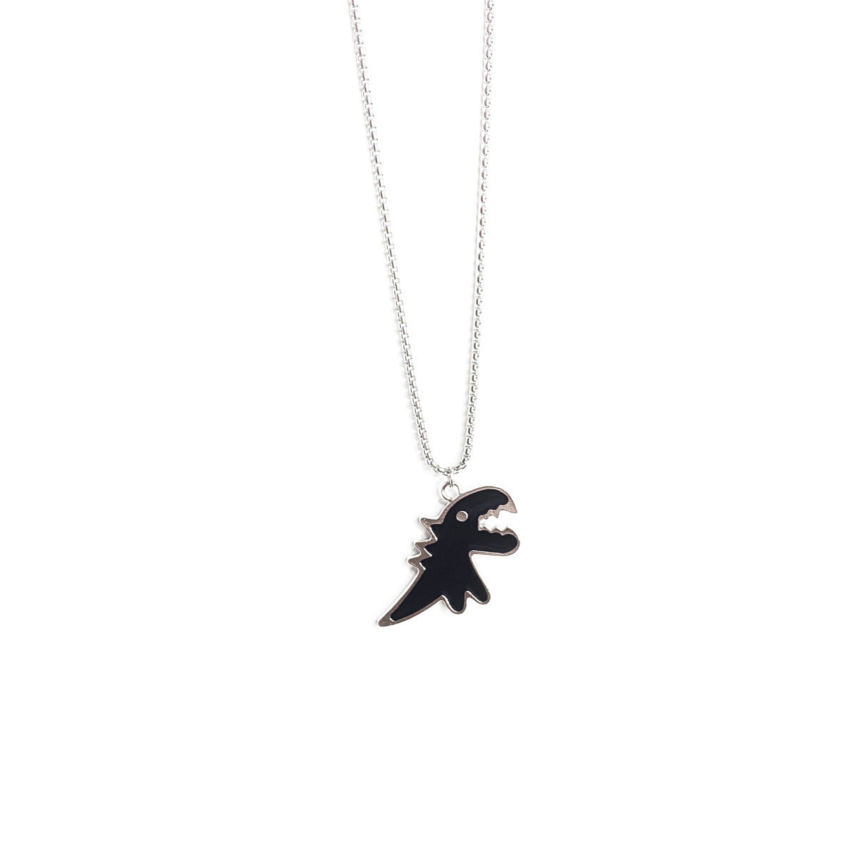 Style Cute Cartoon Dinosaur Titanium Steel Necklaces