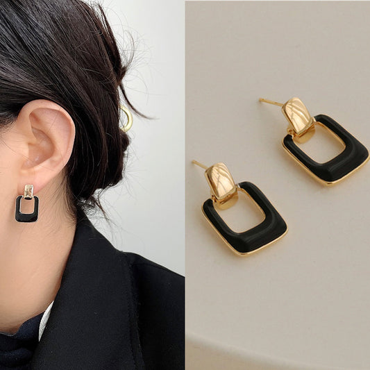 Women's Green Ear Simple Exquisite Refined Grace Petite Trendy Stud Earrings