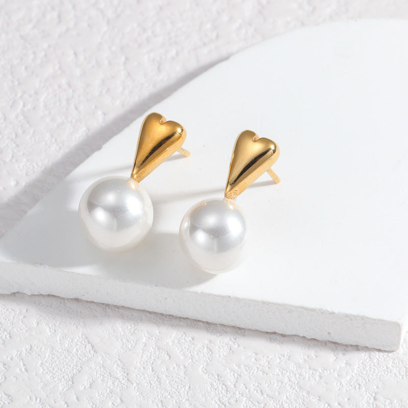 Market French Retro Pearl Small Exquisite Earrings