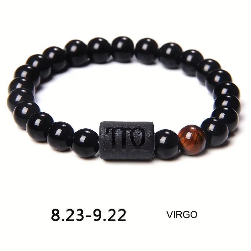 Planets Twee Constellations Natural Stone Blue Black Bracelet